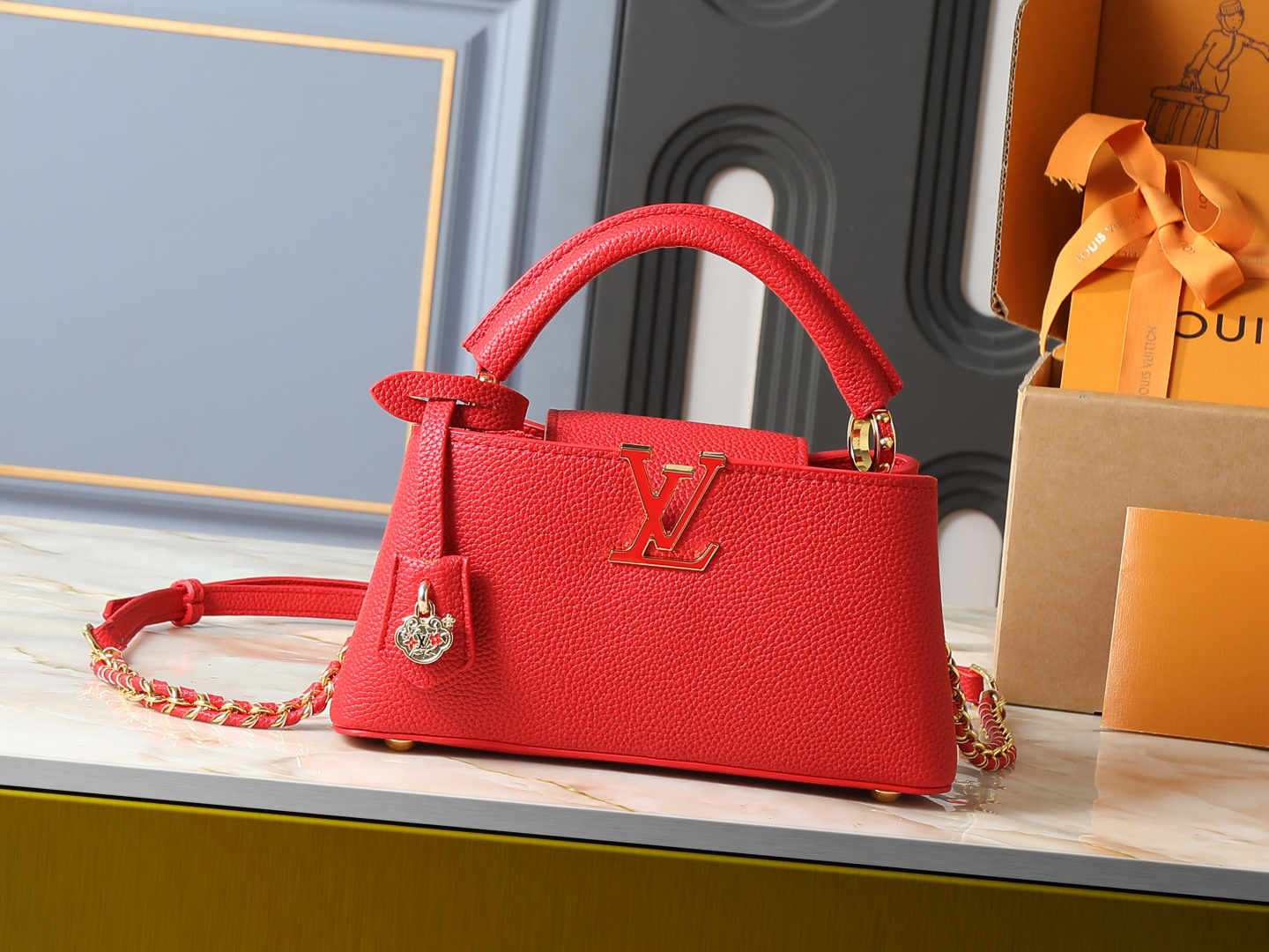 Louis Vuitton LV Classic Handbag Premium Canvas Model K00015 Top Handle Business Casual New Arrival